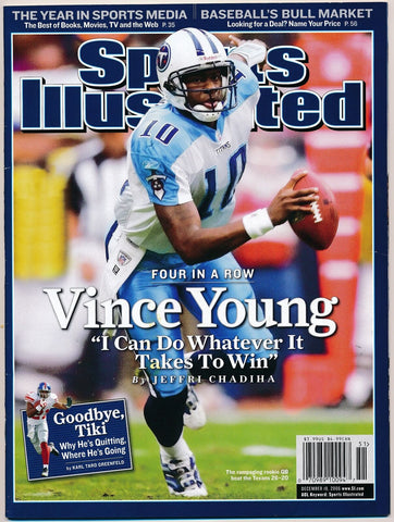December 18, 2006 Vince YOung Sports Illustrated NO LABEL Newsstand Titans
