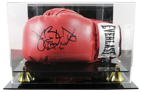 Buster Douglas "Tyson KO" Signed Left Hand Red Everlast Glove W/ Case BAS Wit