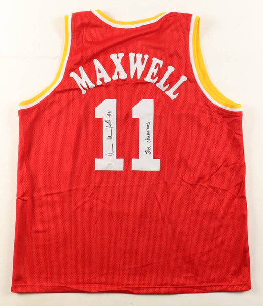 Vernon Maxwell Signed Houston Rockets Jersey "2xChampions" (JSA COA) Mad Max