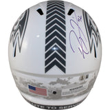 Ray Lewis Autographed Baltimore Ravens F/S 24 STS Helmet Beckett Witness 49557