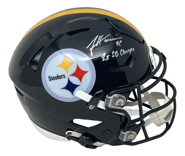 James Harrison Signed Steelers FS Authentic SpeedFlex Helmet 2x SB Cha – Super Sports Center