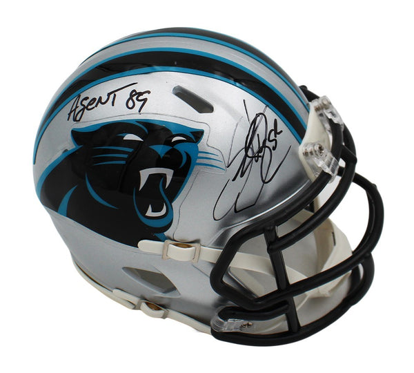 Steve Smith Sr Signed Carolina Panthers Speed NFL Mini Helmet with "Agent 89"