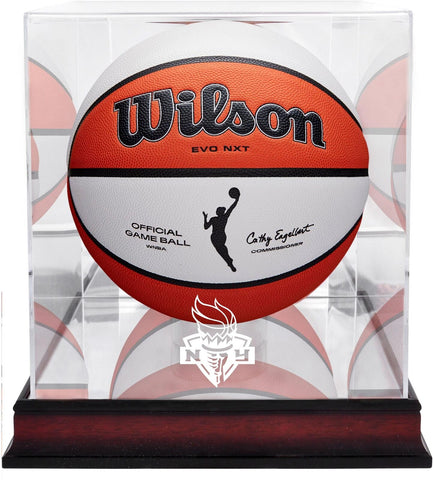 New York Liberty Mahogany Basketball Display Case