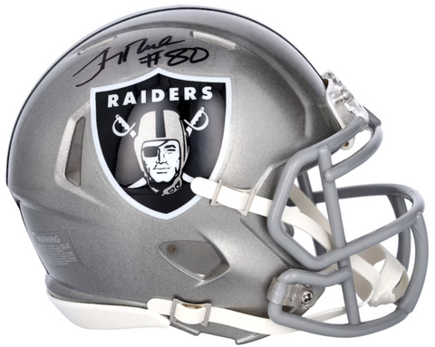 Jerry Rice Autographed Oakland Raiders Flash Speed Mini Helmet Fanatics