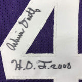 Autographed/Signed Adrian Dantley HOF 2008 Utah Purple Jersey JSA COA
