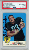 Ben Davidson Autographed 1969 Topps #128 Trading Card PSA Slab 43577