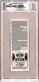 Michael Strahan Signed New York Giants Ticket Stub 09/21/08 Beckett Slab 40419
