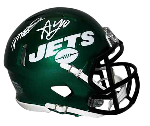 ALLEN LAZARD & MECOLE HARDMAN SIGNED NEW YORK JETS SPEED MINI HELMET BECKETT