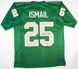 Raghib Rocket Ismail Signed Notre Dame Fighting Irish Green Jersey (Beckett) W.R