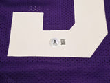 WASHINGTON MICHAEL PENIX JR. AUTOGRAPHED PURPLE JERSEY BECKETT WITNESS 242574