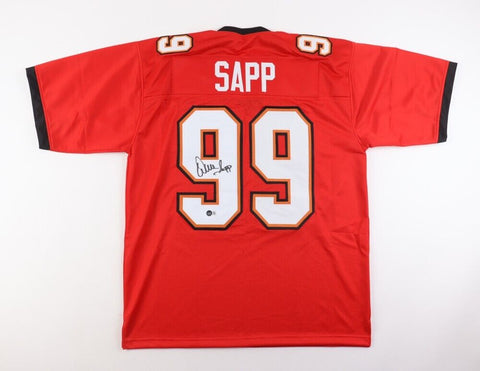 Warren Sapp Signed Tampa Bay Buccaneers Jersey (Beckett) Super Bowl XXXVII Champ