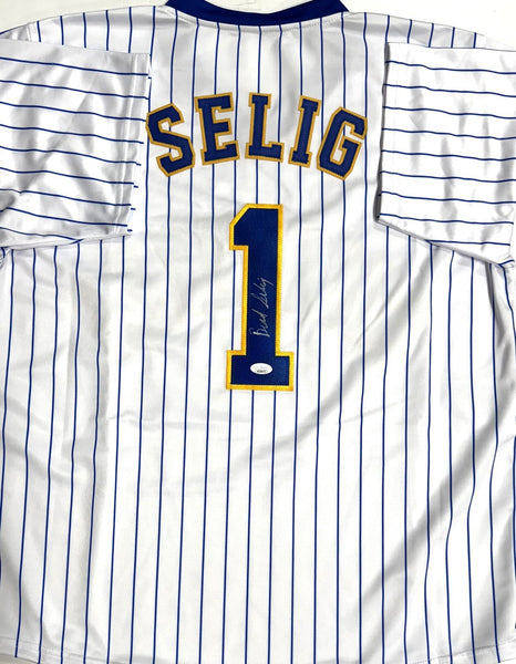Brewers Hall of Famer BUD SELIG Signed Custom Replica Pin Stripe Jersey AUTO JSA
