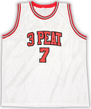 CHICAGO BULLS TONI KUKOC AUTOGRAPHED WHITE JERSEY "3X NBA CHAMP" JSA 215749