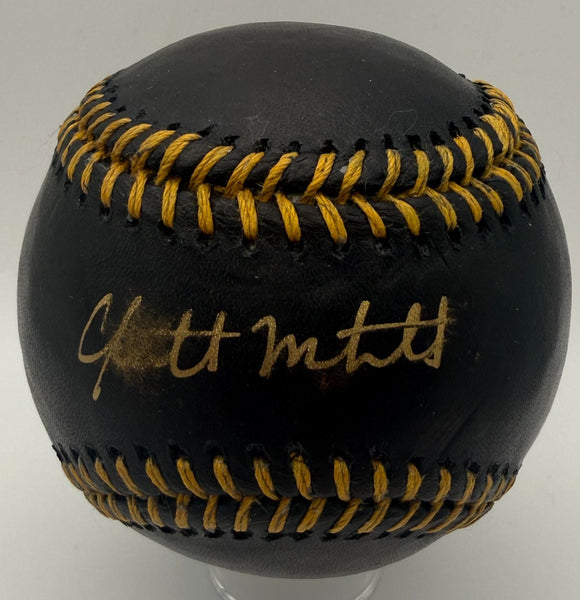 GARRETT MITCHELL Signed Black Official MLB Baseball AUTO - BAS