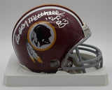Bobby Mitchell HOF Redskins Signed/Inscribed Mini Football Helmet JSA 211961