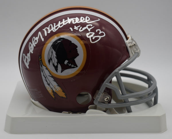 Bobby Mitchell HOF Redskins Signed/Inscribed Mini Football Helmet JSA 211961