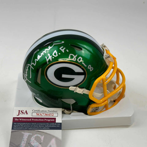 Autographed/Signed Jerry Kramer HOF Green Bay Packers Flash Mini Helmet JSA COA