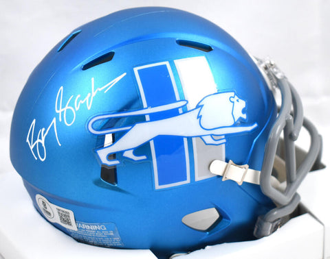 Barry Sanders Signed Detroit Lions Alternate Speed Mini Helmet - Beckett W Holo