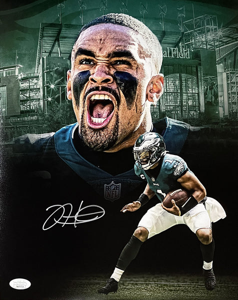 Jalen Hurts Signed Philadelphia Eagles 11x14 Football Collage Photo JSA