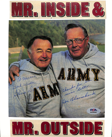 Don Blanchard/Glenn Davis Dual-Signed/Auto/Inscr 8x10 Photo Army PSA/DNA 185162
