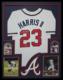 FRAMED ATLANTA BRAVES MICHAEL HARRRIS II AUTOGRAPHED JERSEY BECKETT HOLOGRAM