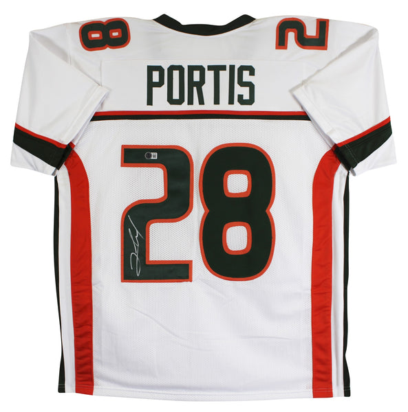 Miami Clinton Portis Authentic Signed White Pro Style Jersey BAS Witnessed