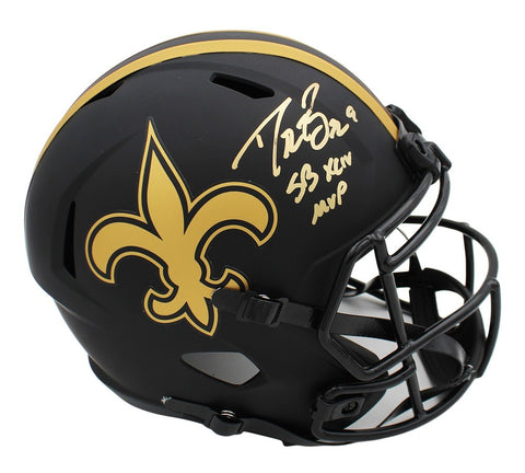 Drew Brees Signed New Orleans Saints Speed Full Size Eclipse NFL Helmet - SB MVP