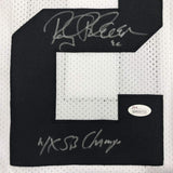 Autographed/Signed Rocky Bleier 4x SB Champ Pittsburgh White Football Jersey JSA
