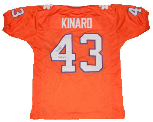 TERRY KINARD AUTOGRAPHED CLEMSON TIGERS #43 ORANGE JERSEY JSA