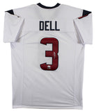 Tank Dell Authentic Signed White Pro Style Jersey Autographed JSA