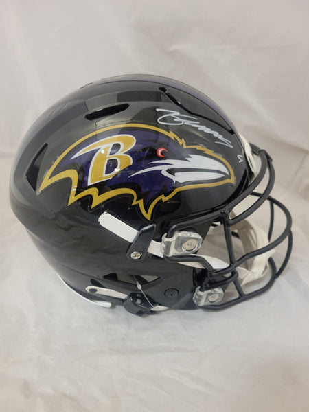 ZAY FLOWERS SIGNED BALTIMORE RAVENS F/S SPEEDFLEX HELMET BECKETT QR