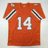 Autographed/Signed VINNY TESTAVERDE Miami Orange College Jersey BAS COA