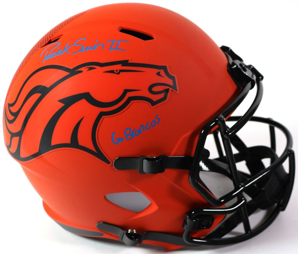 Patrick Surtain II Autographed/Inscribed GO BRONCOS Rave Replica Broncos Helmet