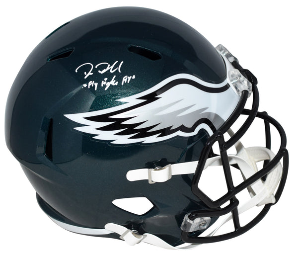 BIG DOM DISANDRO SIGNED PHILADELPHIA EAGLES FULL SIZE SPEED HELMET BECKETT