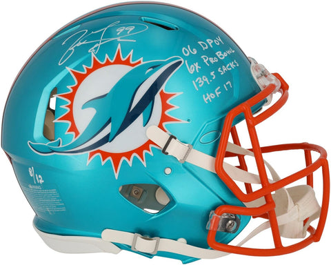 Signed Jason Taylor Dolphins Helmet