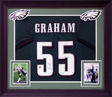 Brandon Graham Authentic Signed Green Pro Style Framed Jersey BAS Witnessed