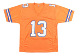 Pat Bryant Denver Signed Orange Football Jersey JSA QR Hologram