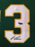 FRAMED JOSE CANSECO AUTOGRAPHED SIGNED OAKLAND A'S JERSEY JSA COA
