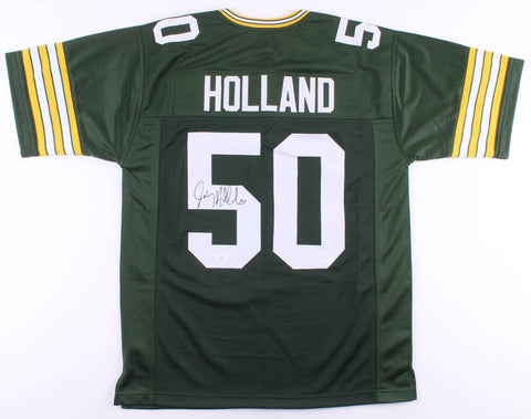 Johnny Holland Signed Packers Jersey (JSA COA) Green Bay L.B. (1987-1993)