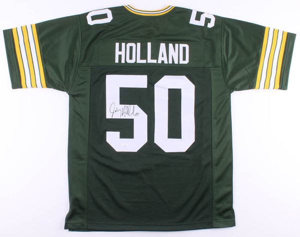 Johnny Holland Signed Packers Jersey (JSA COA) Green Bay L.B. (1987-1993)
