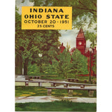 Ohio State Buckeyes vs Indiana Hoosiers 10/20/1951 Gameday Magazine 59328