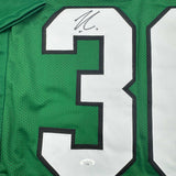 Autographed/Signed Jihaad Campbell Philadelphia Kelly Green Jersey JSA COA