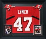 John Lynch Authentic Signed Red Pro Style Framed Jersey Autographed BAS Witness