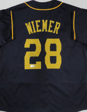 Brewers JOEY WIEMER Signed Custom Replica Blue Milwaukee Jersey AUTO - BAS