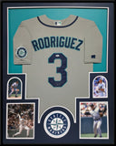 FRAMED SEATTLE MARINERS ALEX RODRIGUEZ AUTOGRAPHED SIGNED JERSEY PSA COA