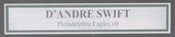D'Andre Swift Autographed 8x10 Photo Philadelphia Eagles Framed JSA 180018