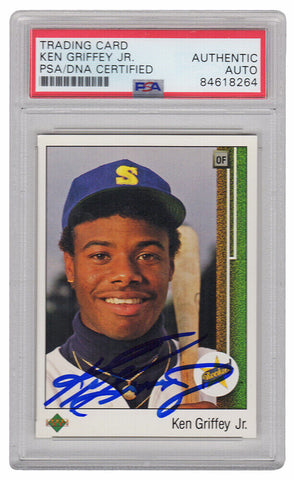 Ken Griffey Jr autographed Mariners 1989 UD Rookie Card #1 (PSA Encapsulated)