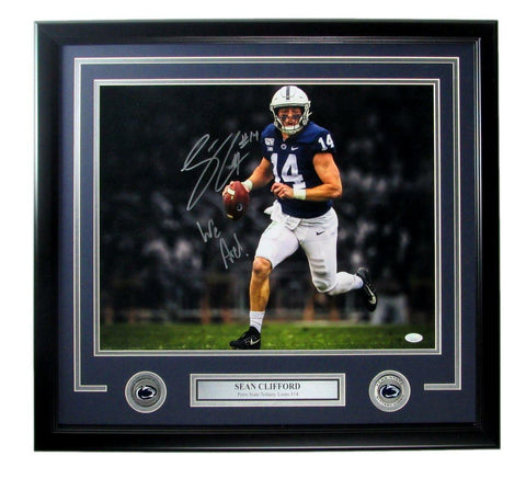 Sean Clifford Penn State Signed/Inscr "We Are!" 16x20 Photo Framed JSA 164480