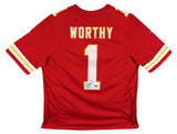 Chiefs Xavier Worthy Signed Red Nike Limited Jersey Fanatics #XP14148338