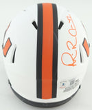 Michael "Playmaker" Irvin Signed Miami Hurricanes Speed Mini Helmet (Beckett) WR
